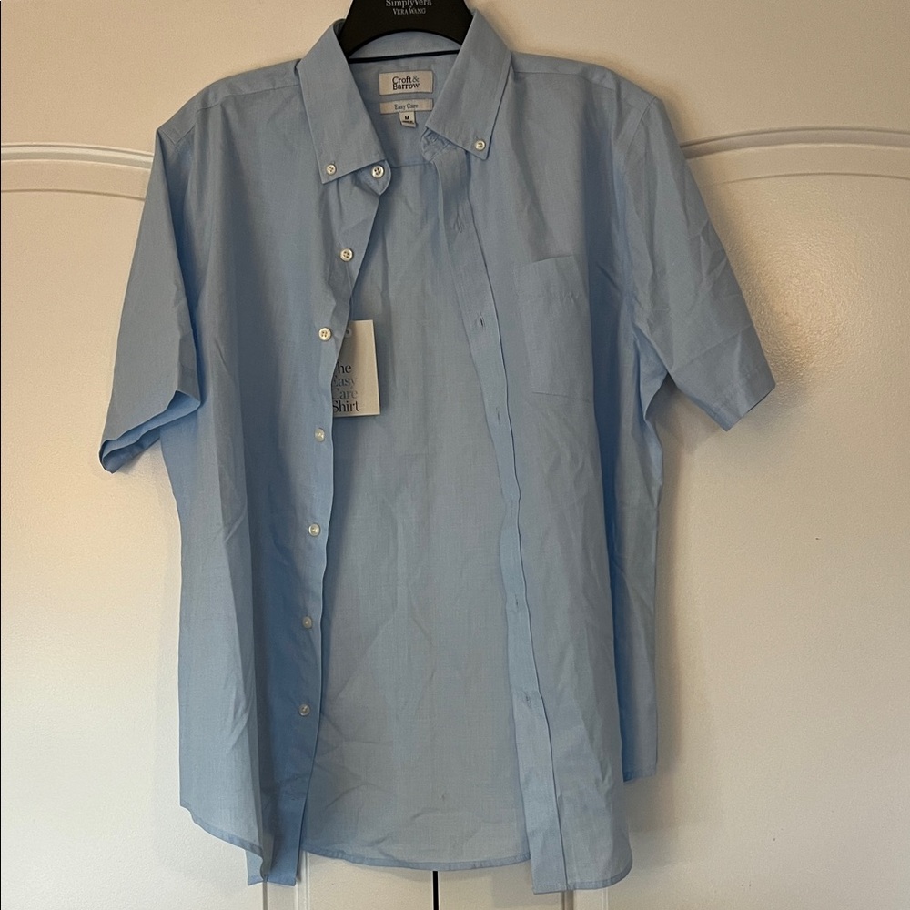 Izod Men's Sky Blue Casual Button Down Shirt